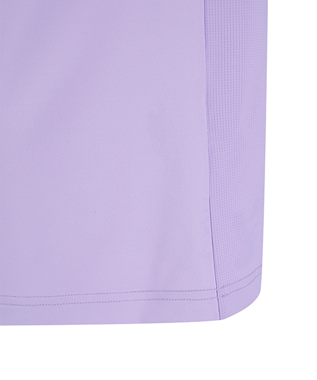 ANEW Golf Men Back Triangular Point Short T-Shirt in lavender color, showcasing its unique triangular back design.